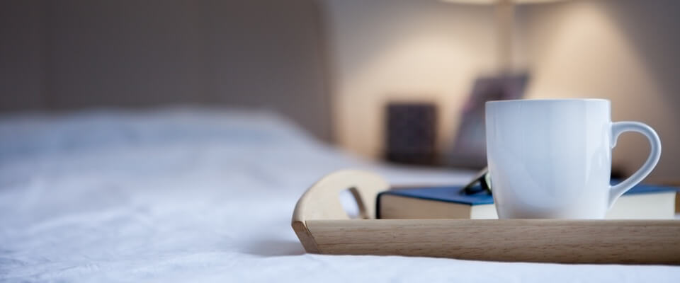 Coffee on bed