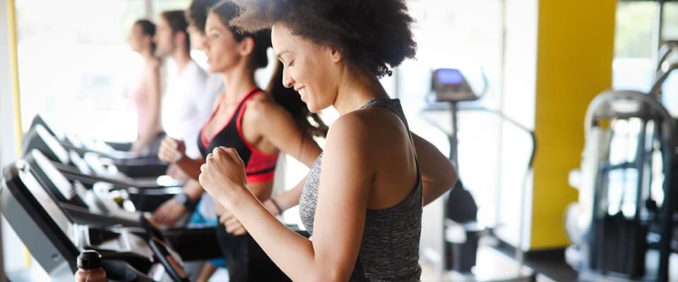 Women on treadmill