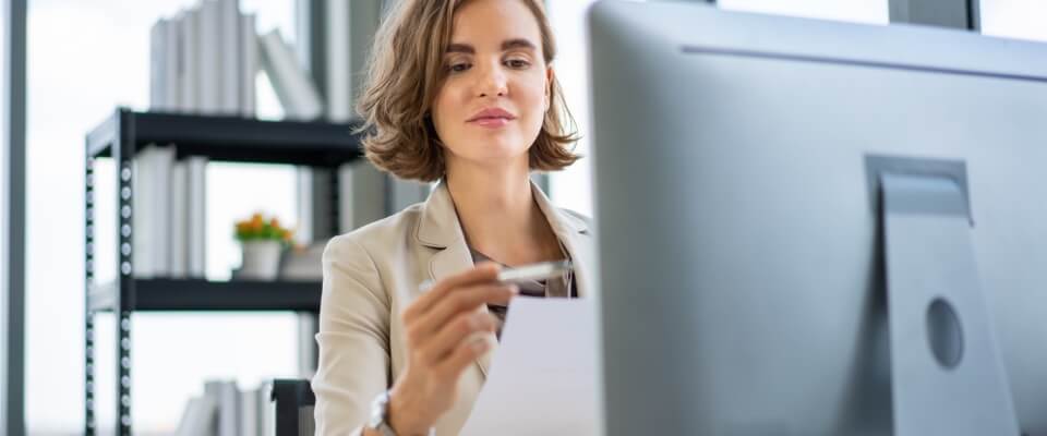 Woman at desk