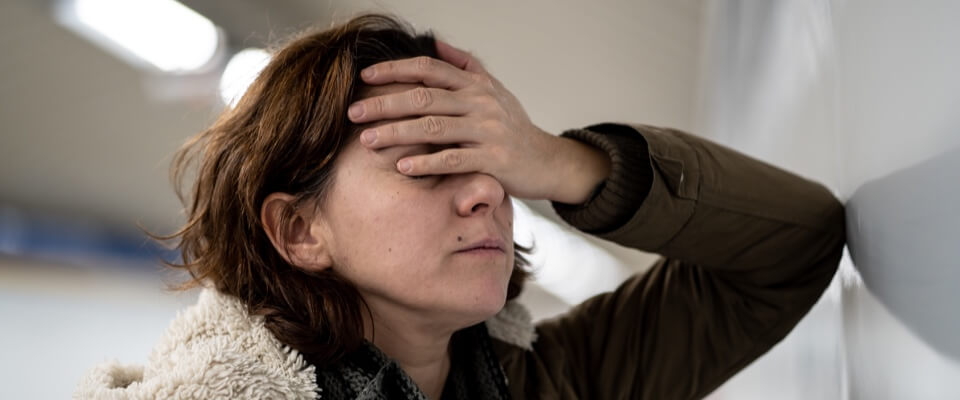A woman dealing with anxiety