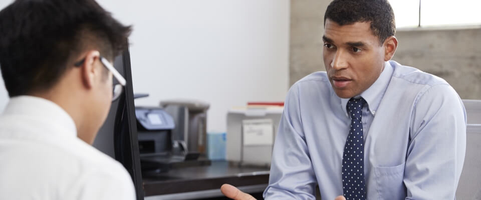 Therapist counseling depressed person