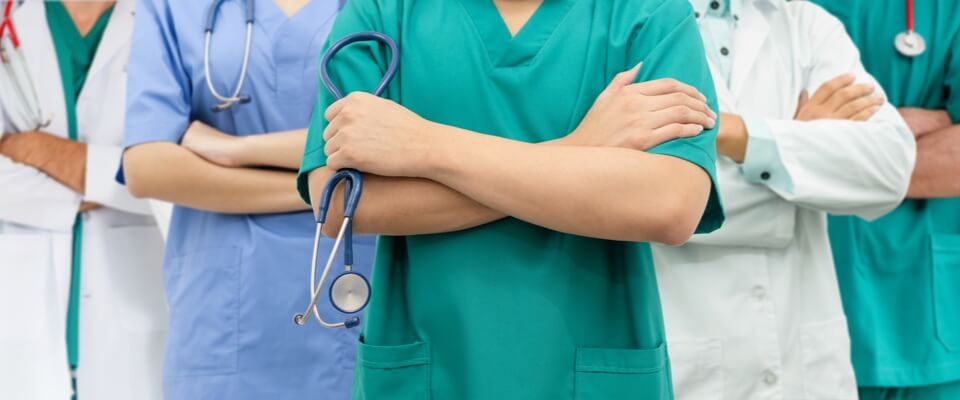 Group of Doctors in Scrubs