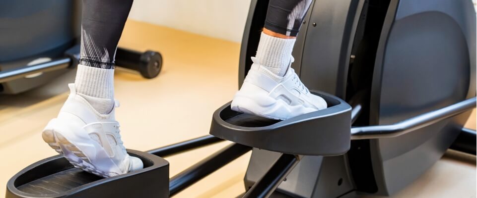 Person doing the elliptical