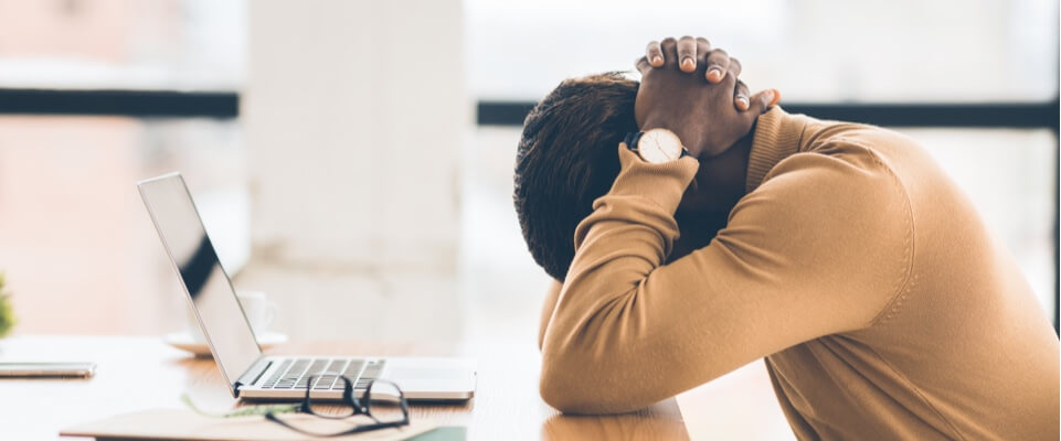 Woman who is mentally exhausted